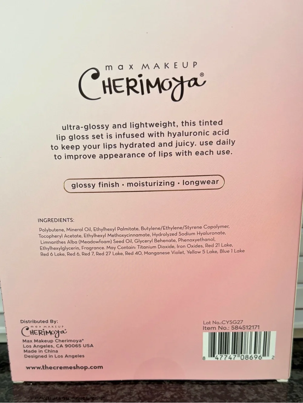 THE CRÈME SHOP| Tinted Lip Oil Trio - Pink Shades | NIB
